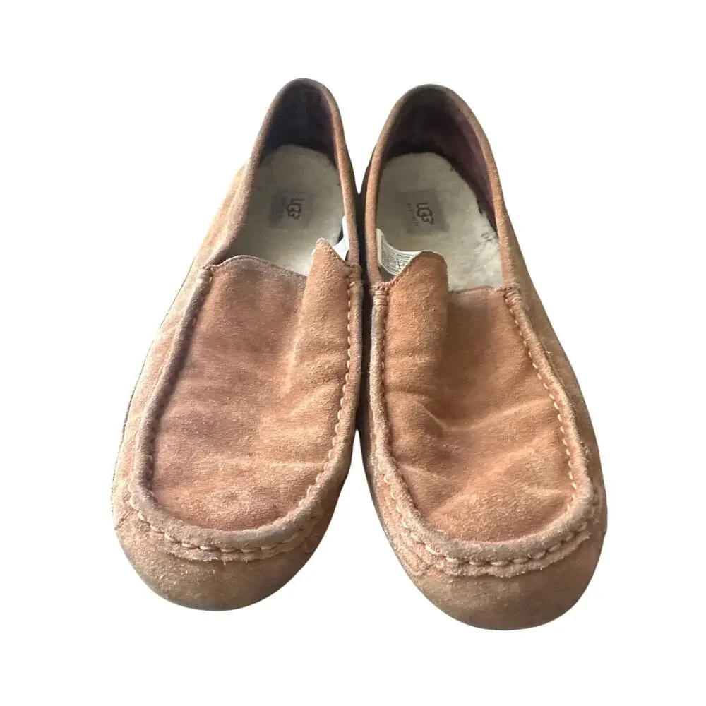 UGG Men's Alder Slip On Suede Moccasin Loafer 1003419 Size US 11 Tan/Brown Z